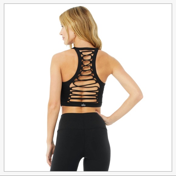 Alo Yoga Sports Bra Cross Back Midi Top
for Women - Picture 3 of 8
